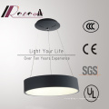 Lampe pendante ronde acrylique noire de Matt LED pour le projet d&#39;hôtel